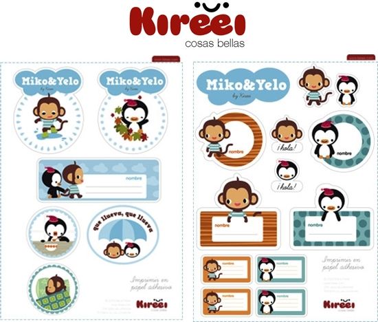 Pegatinas y recortables en Kireei