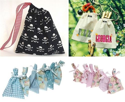 Bolsitas de tela para fiestas infantiles