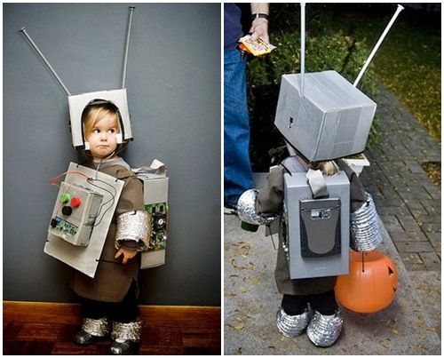 ROBOT SWEET JUNI Disfraz ecol gico con cart n reciclado Disfraz de robot 