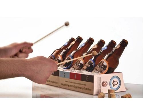 musicalbeer 01 Idea de reciclaje: xilofón con botellines de cerveza