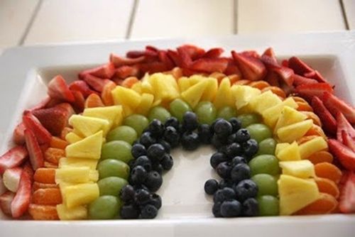 arcoíris ¡Espectacular postre de arcoíris hecho con frutas!