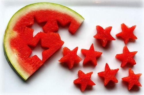 estrellas con sandia Presentación creativa de fruta: ¡estrellas de sandía!