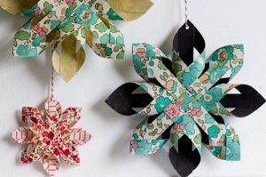 adornos de navidad estrellas de papel fáciles 300x199 adornos de navidad estrellas de papel fáciles