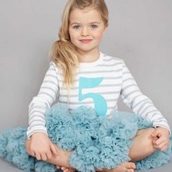 falda para niña turquesa blueboxtree Falda disfraz para niña de Blueboxtree