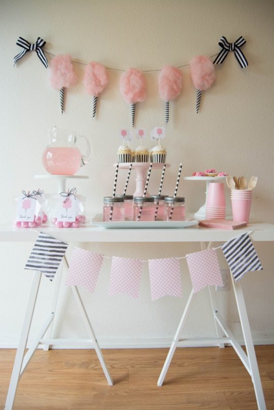 Fiesta infantil de algodón de azúcar: ideas para decorar