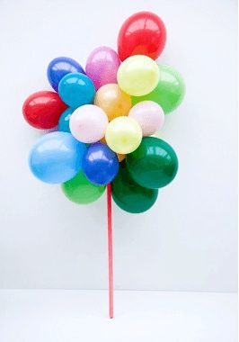 DecoraciÃ³n con globos: Ã¡rbol multicolor