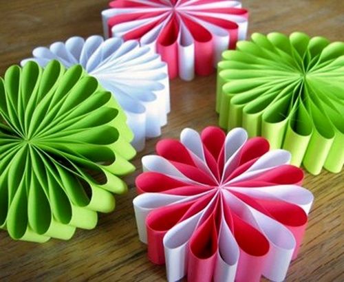 Flores fáciles de papel de colores