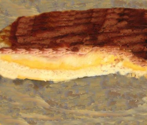 pastel de jamón y queso caramelizado