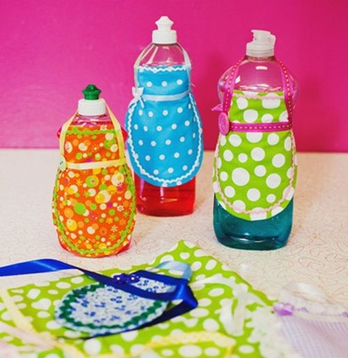 Ideas de decoración fiestas infantiles: Delantales para botellas