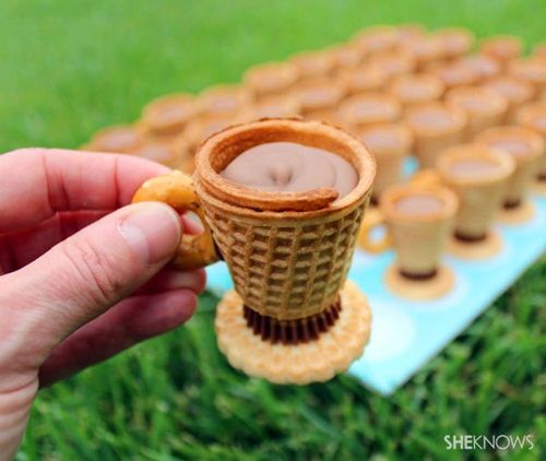 Recetas para fiestas: ¡cookies de barquillo con forma de taza!
