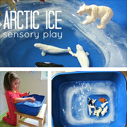 Crear el Ártico con hielo para jugar con los animales