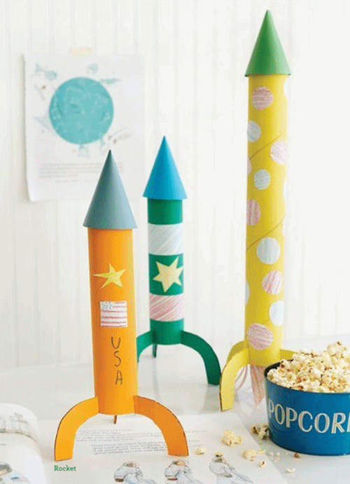 manualidades con niños para hacer cohetes DIY 2