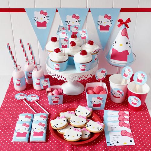 Kit de decoración para una Fiesta Hello Kitty