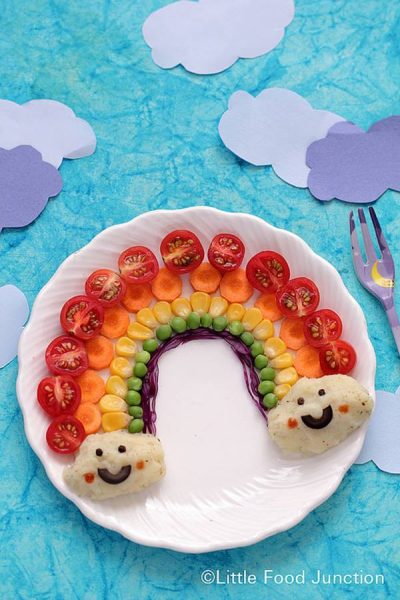 Una receta para niños con arcoíris de alimentos sanos 2