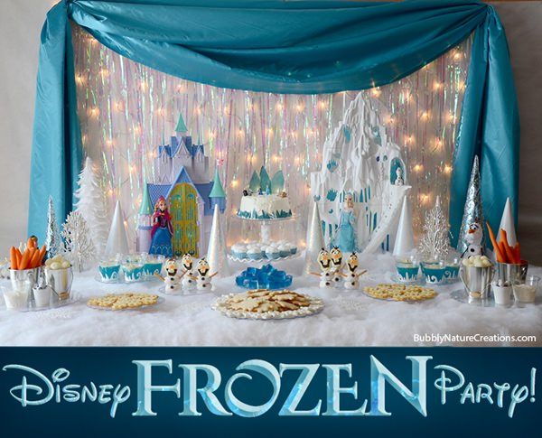 Centro de mesa de castillo de Frozen con purpurina para decoración de mesa  temática de invierno para princesa, copo de nieve, fiesta de cumpleaños