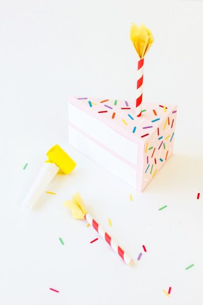 caja de cumpleaños en forma de tarta diy