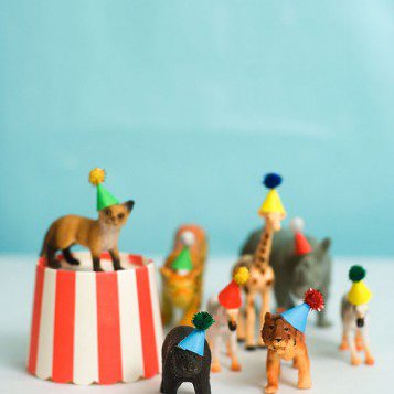 Gorritos para una fiesta de animales