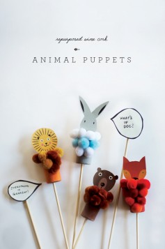 manualidades con niños animalitos corcho