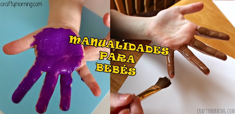 5 manualidades para bebés con pintura para dedos