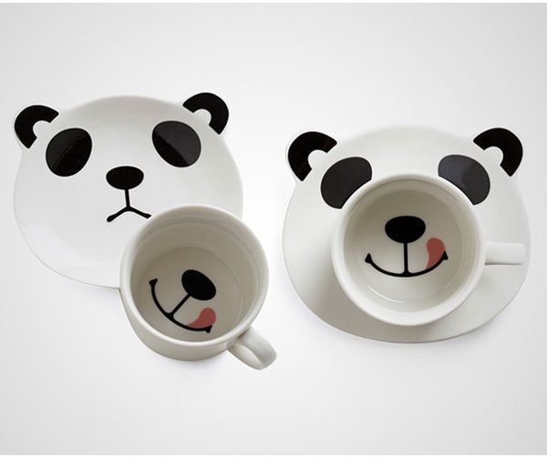 15 tazas geniales de diseño panda feliz