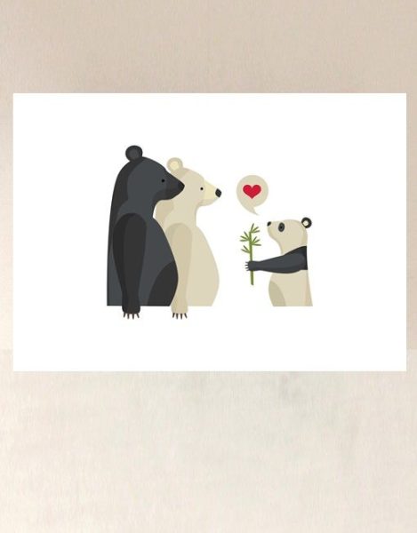 tutticonfetti cuadros osos panda