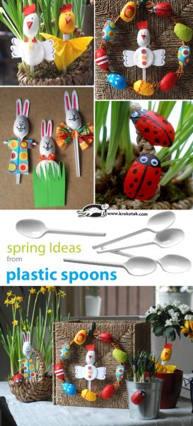 ideas con cucharas de plastico