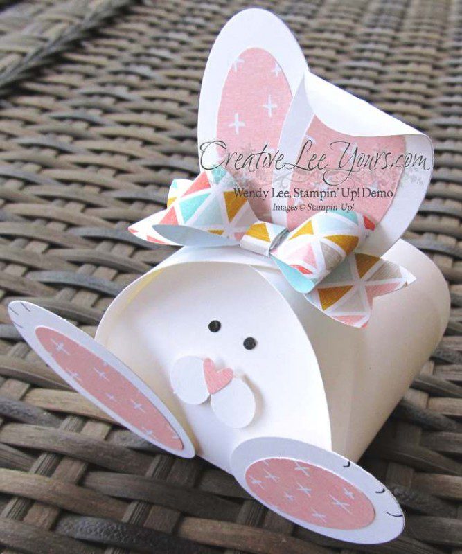 Caja con forma de conejo para Pascua