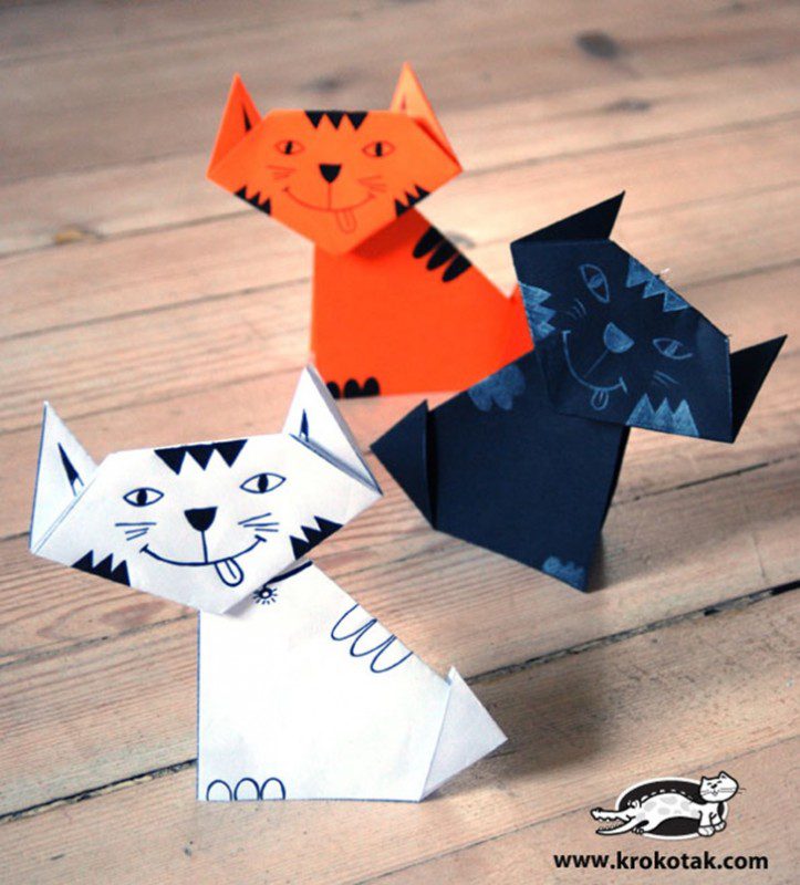 como hacer un gato de origami