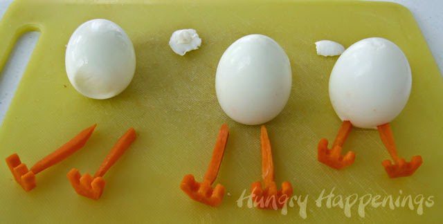 forma divertida de preparar huevos duros para fiestas infantiles