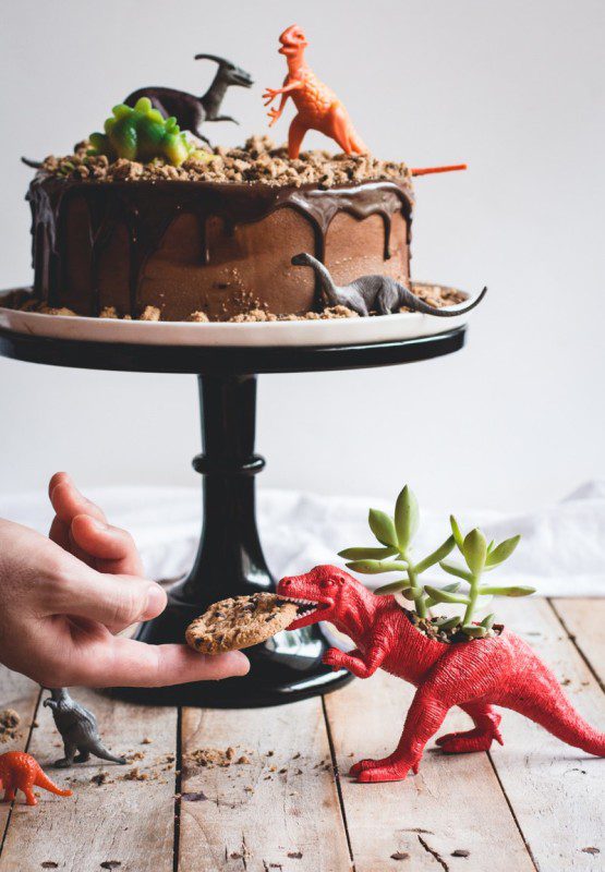 Tarta de Chocolate para Fiesta de Dinosaurios | Fiestas y Cumples