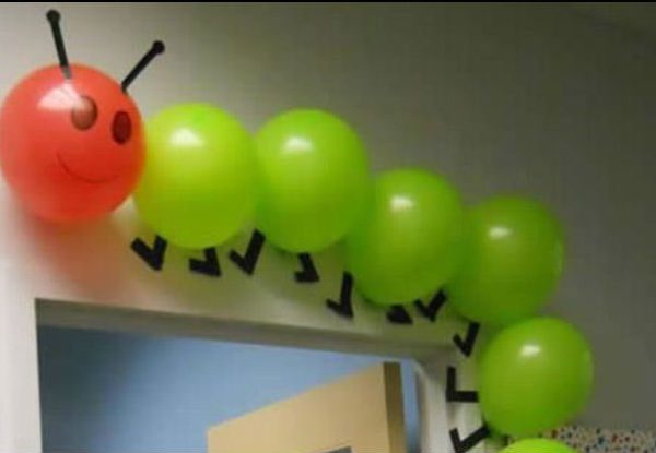 ideas creativas para decorar globos infantiles ciempiés