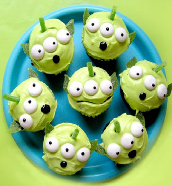 Receta de Cupcakes de Alienígenas de Toy Story