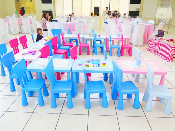 fiesta temática de pequeño chef mesa para niños
