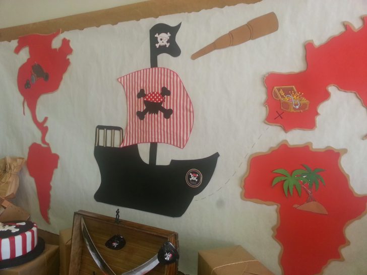 decoración de fiesta temática de piratas