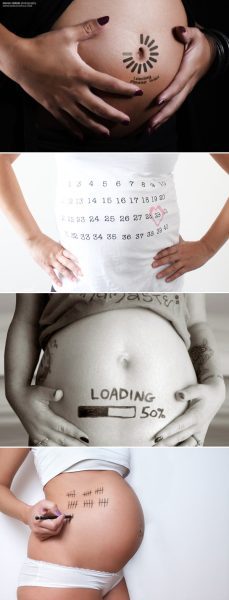 fotos de embarazo para la espera o cuenta atrás