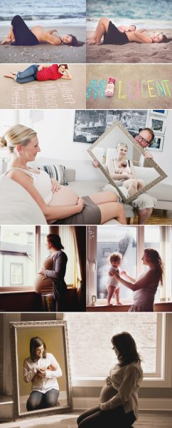fotos del embarazo con el antes y el después