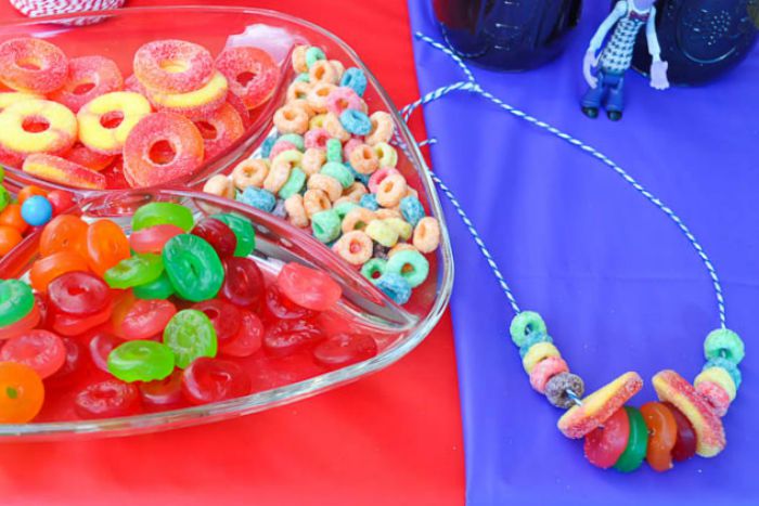 collar de frutas para fiestas infantiles niños