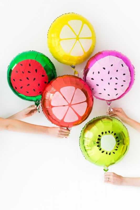 globos de frutas para fiestas infantiles