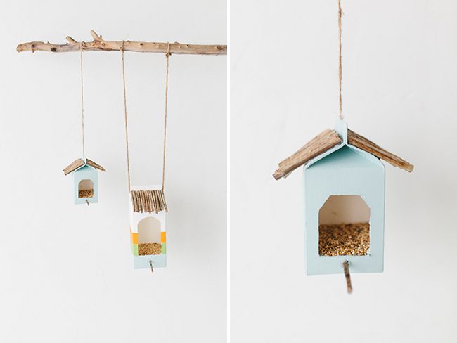 casa de pájaros con materiales reciclados manualidades para niños