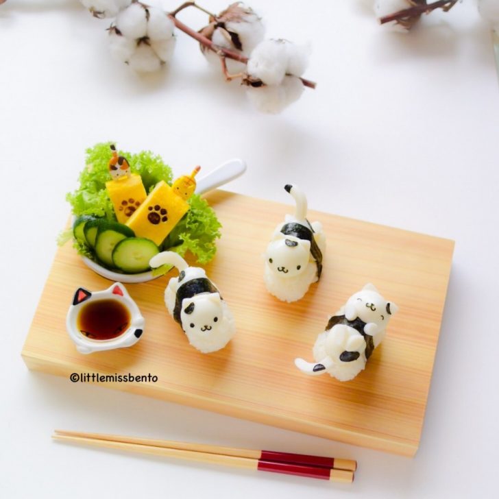 cuatro ideas de sushi para niños