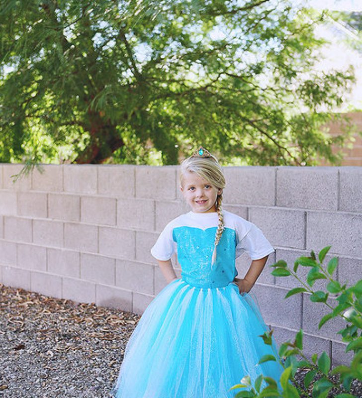 Disfraz Infantil Casero de Elsa de Frozen