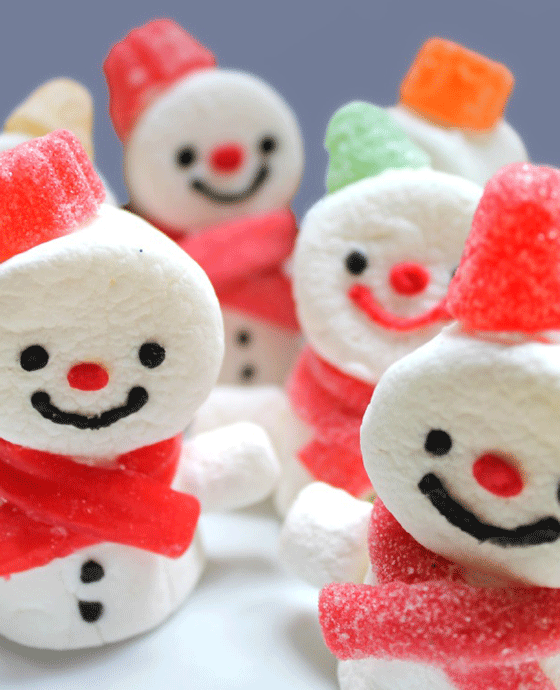 Recetas de Navidad para Niños: Muñecos de Nieve con Chuches