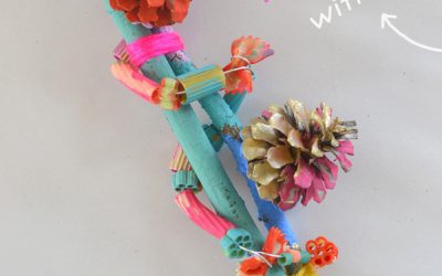 Manualidades Infantiles: Arte con Ramas y Pasta