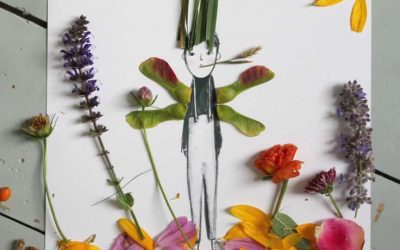 Decorar dibujos infantiles con naturaleza: idea creativa