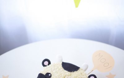Tarta de cumpleaños de vaquita