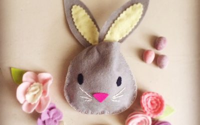 Bolsa de fieltro del Conejo de Pascua