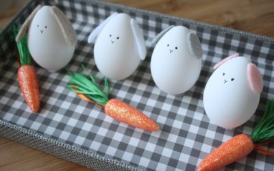 Manualidad fugaz: conejito de Pascua con un huevo