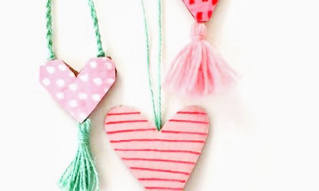 Collares de corazones de San Valentín para niños