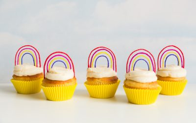 Recetas infantiles: cupcakes de arco iris para niños