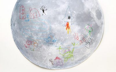 Dibujar en la Luna: manualidad con niños